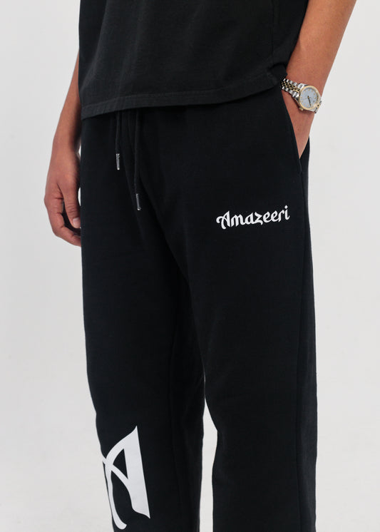 Jet Black Tracksuit Bottoms