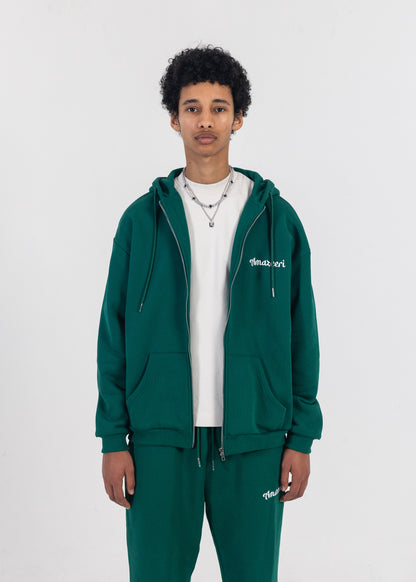 Pine Green Tracksuit Zip Hood