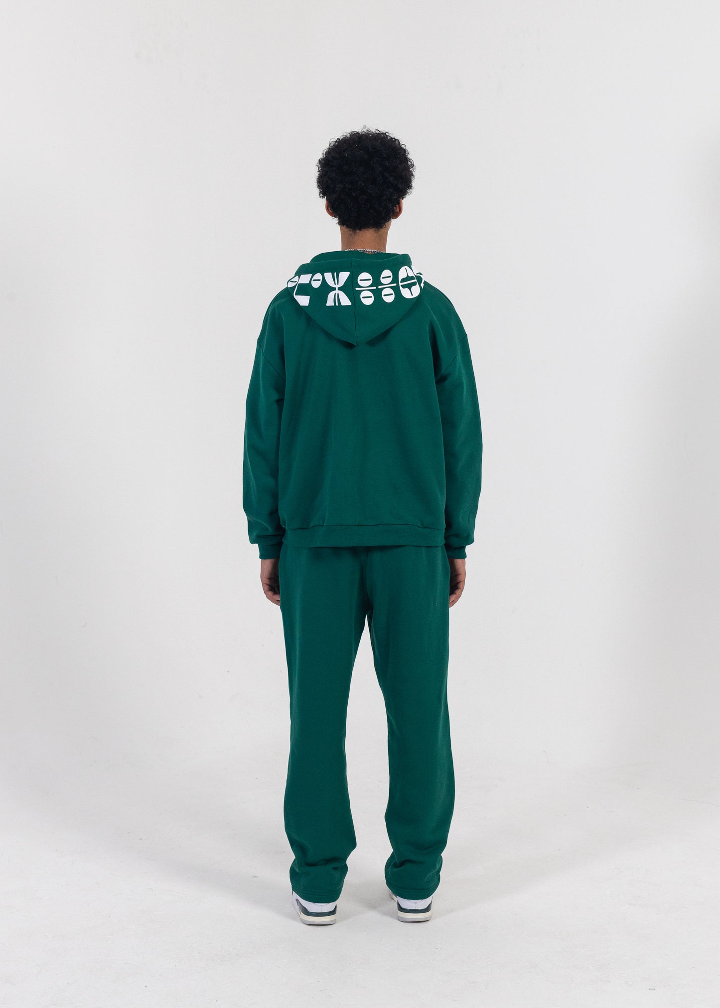 Pine Green Tracksuit Zip Hood